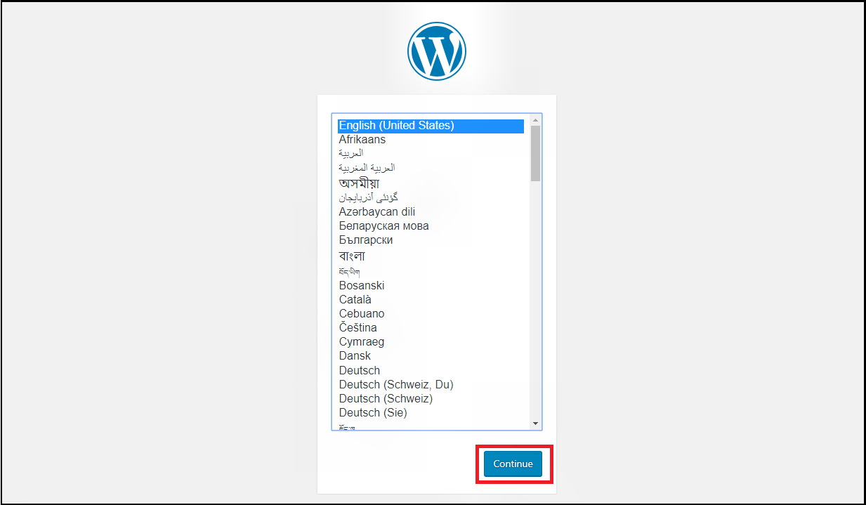 Wordpress setup-config