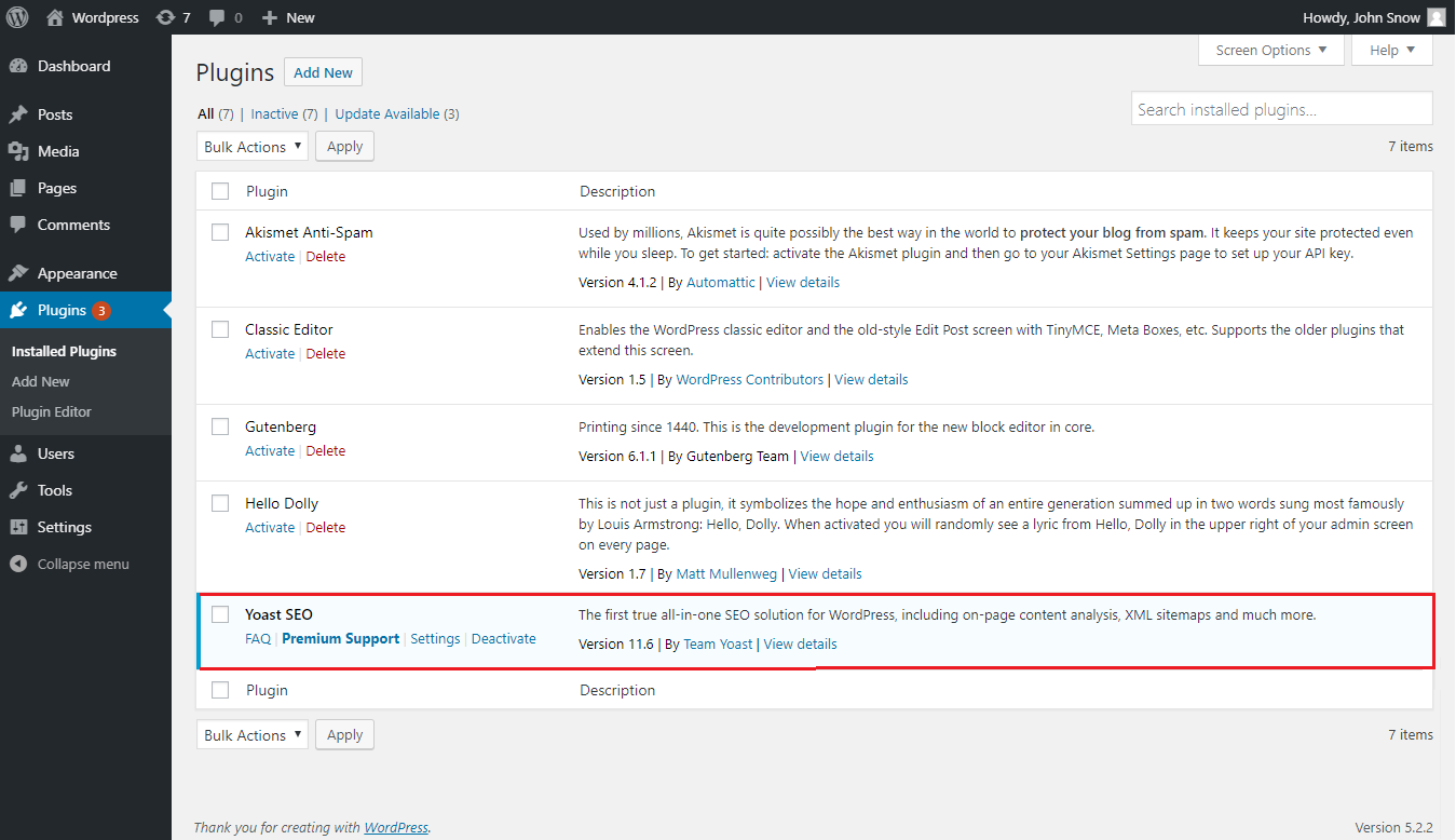 Wordpress Install Plugins