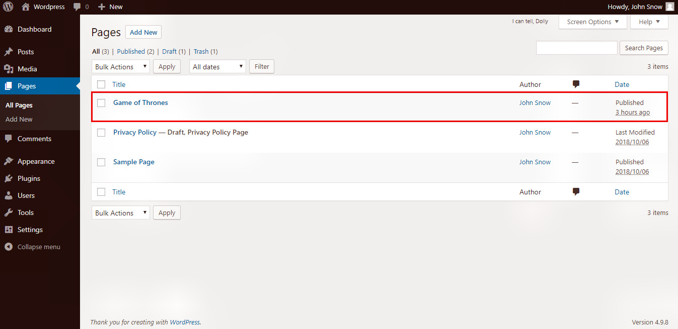 Wordpress Add Links