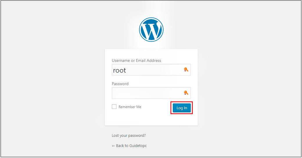 Wordpress install