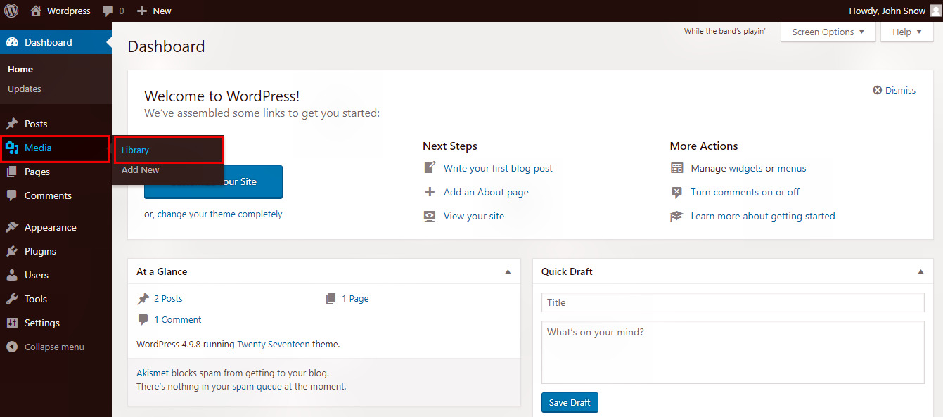 Wordpress edit media