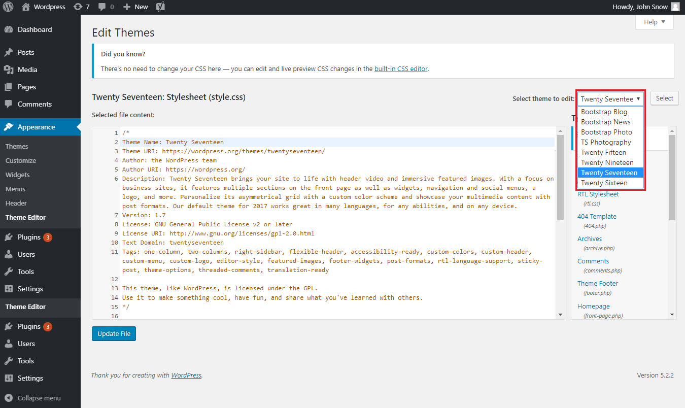 Wordpress Editor