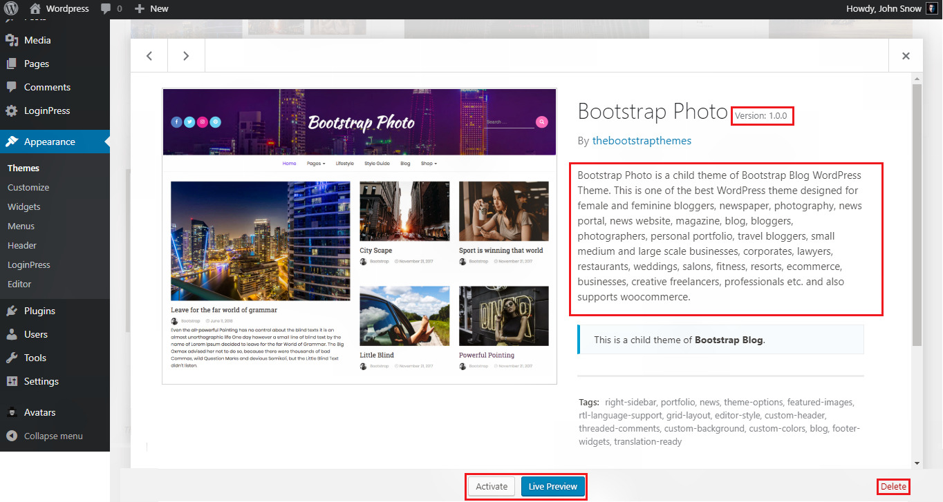 Wordpress Theme