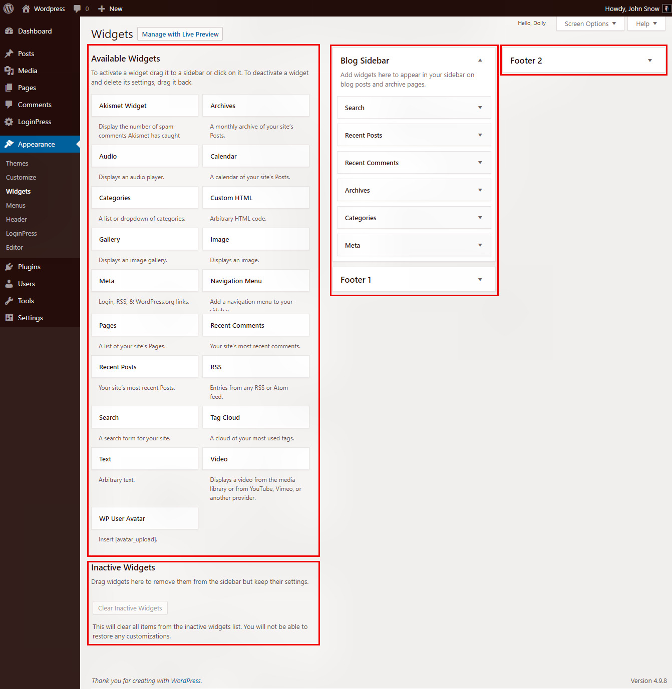 Wordpress Customize Theme
